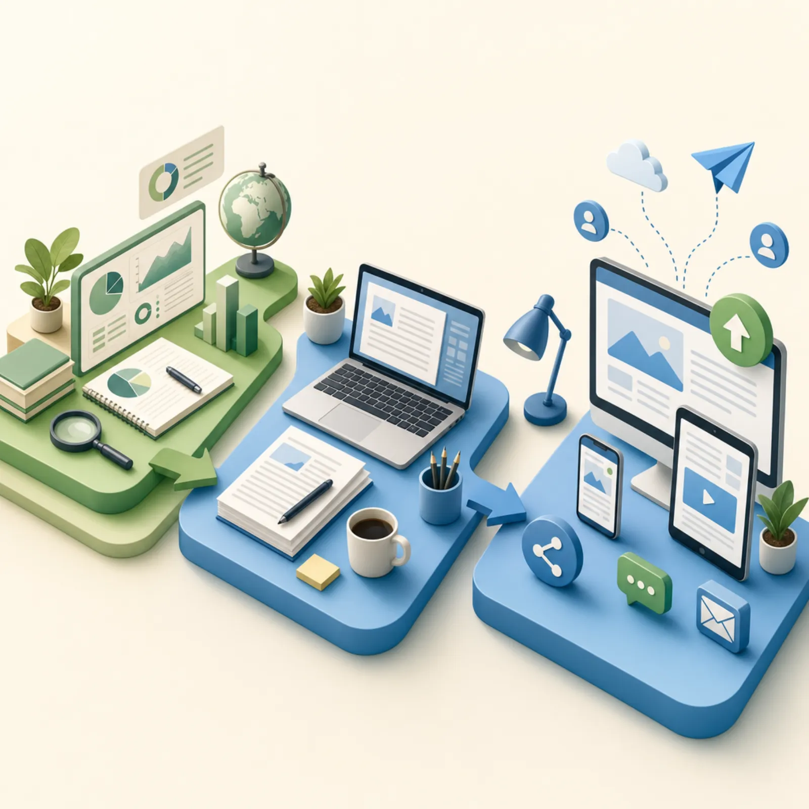Content marketing services - organic traffic growth and SEO content